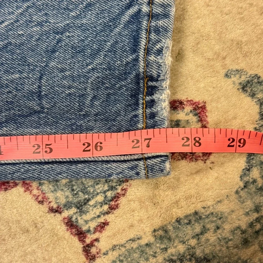 Levis Altered 501 Skinny Jeans Medium Wash Distressed High‎ Rise W29 L28